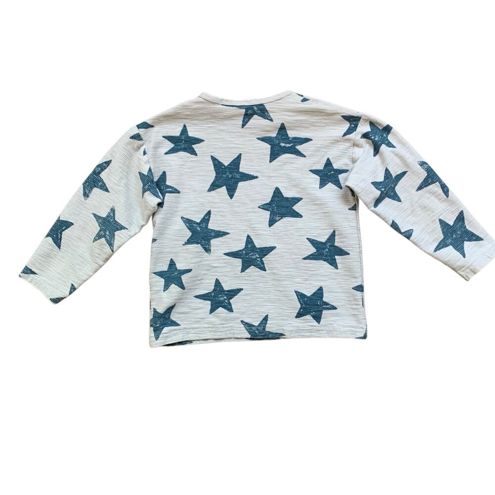 Zara star print textured shirt 3-4 years - Picture 3 of 6